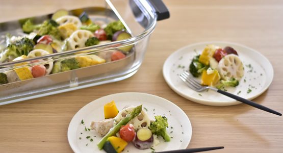 鶏むね肉と野菜のチーズ蒸し